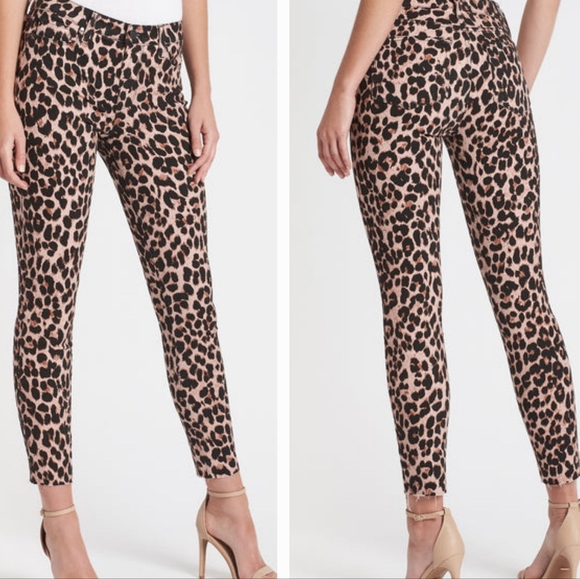 Paige Leopard Hoxton Ankle Raw Hem Jean EUC - Picture 16 of 16